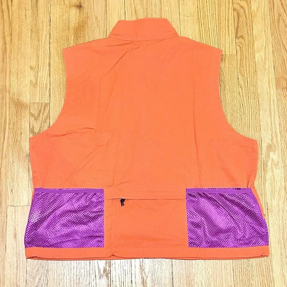 Nike ACG Men's Size L Habanero Red Vivid Purple Outdoor Full-Zip Utility Vest